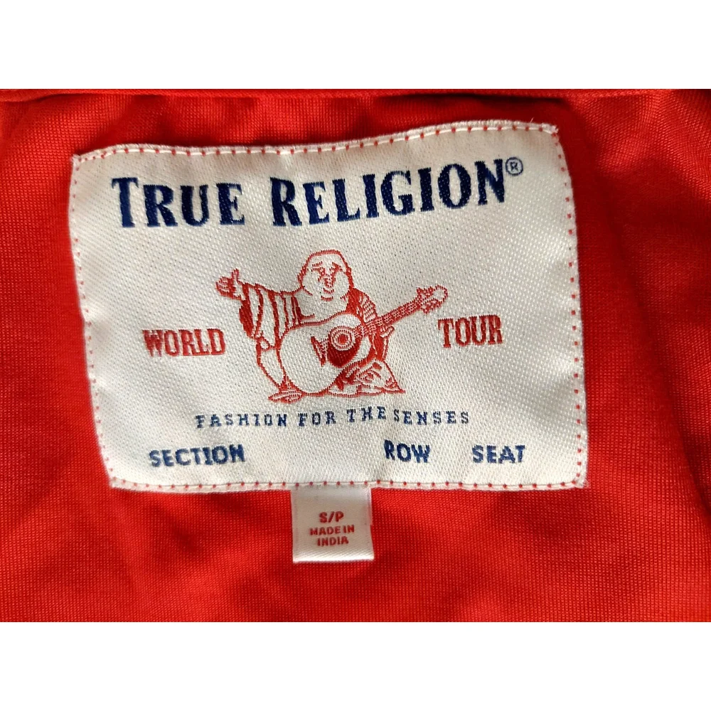 True Religion Brand Jeans Red & White Men's Sport Track Jacket Sz S NWOT
